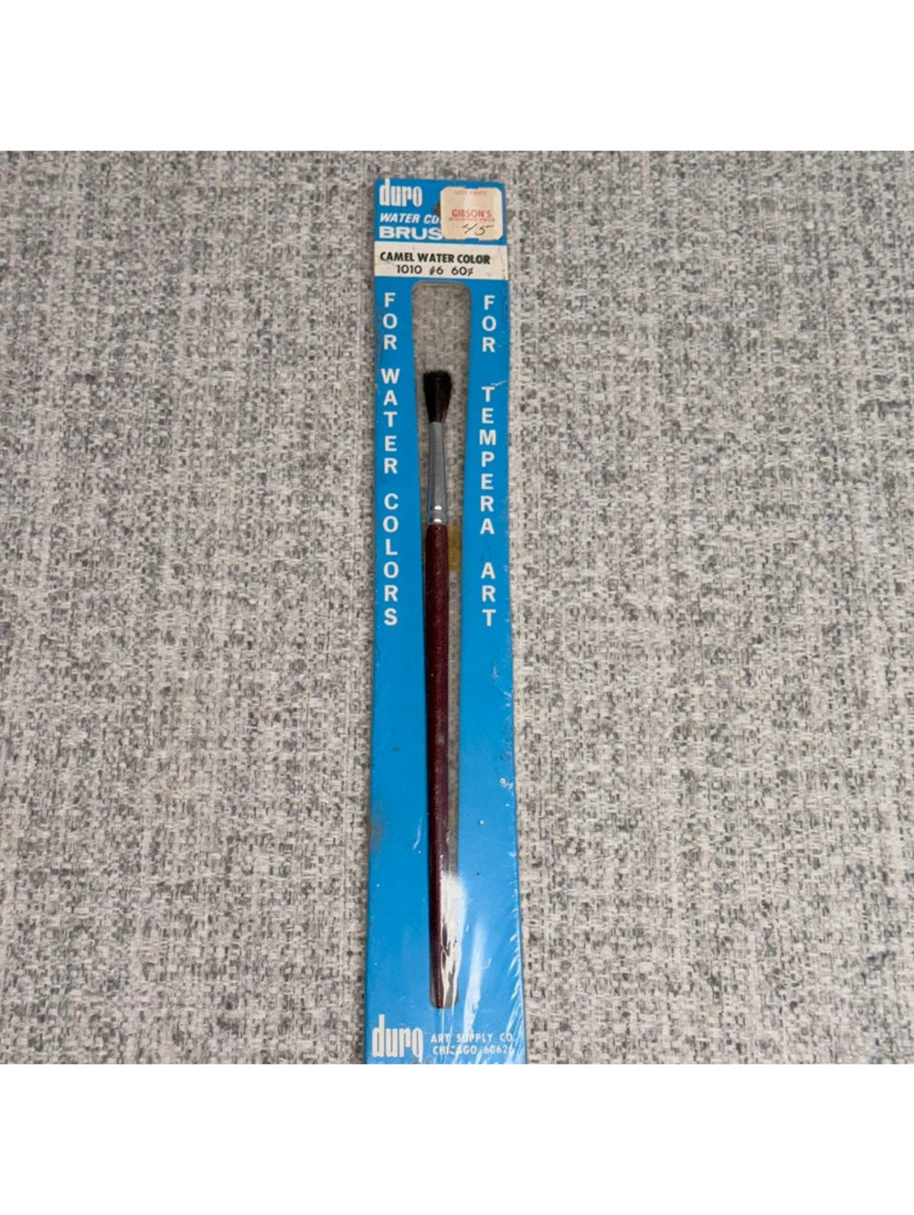 Vintage Duro Camel Watercolor Brush 1010 Size 6 New Old Stock Art Supply